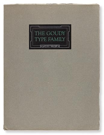 [SPECIMEN BOOK — FREDERIC WILLIAM GOUDY]. A Composite Showing of Goudy Types. Np: American Type Founders Company, 1927.